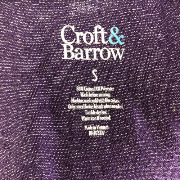 Croft & Barrow Long Sleeve Turtleneck Shirt in Plum Purple with Metallic… - Picture 6 of 9